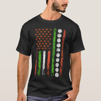 T-shirt Drapeau américain de sport Halloween Citrouille Ba
