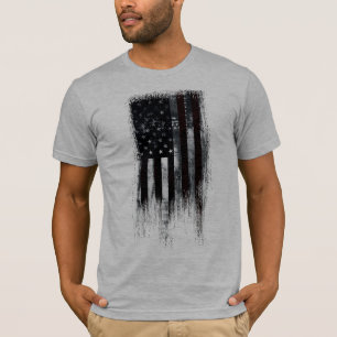 T-SHIRT DRAPEAU AMÉRICAIN DE STYLE INDUSTRIEL VINTAGE