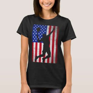 T-shirt Drapeau américain de tennis Usa pour hommes femmes