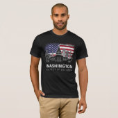 T-shirt Drapeau américain de Washington (Devant entier)