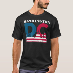 T-shirt Drapeau américain de Washington Dc Capitol Hill