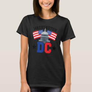 T-shirt Drapeau américain de Washington Dc Capitol Hill