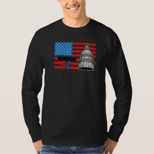 T-shirt Drapeau américain de Washington Dc Capitol Hill