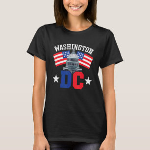 T-shirt Drapeau américain de Washington Dc Capitol Hill
