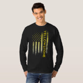 T-shirt Drapeau américain de Yellowstone (Devant entier)