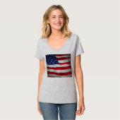 T-shirt Drapeau américain déchiré (Devant entier)