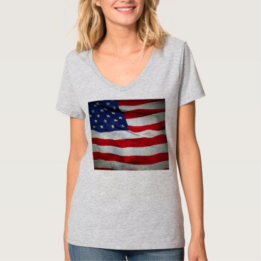 T-shirt Drapeau américain déchiré (Devant)