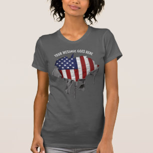 T-shirt drapeau américain déchiré, déchiré et déch