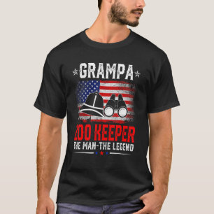 T-shirt Drapeau Américain Déchiré Grampa Zoo Garder La Jam