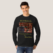 T-shirt Drapeau américain déchiré par la guerre, désorgani (Devant entier)