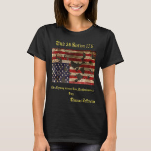T-shirt Drapeau américain déchiré par la guerre, désorgani