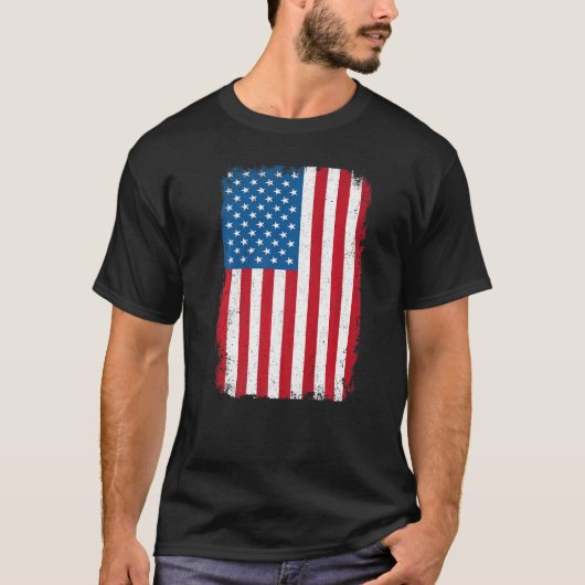 T-shirt Drapeau américain déçu Amérique patriotique US 4e (Devant)