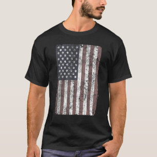 T-shirt Drapeau américain délavé rétro vintage USA