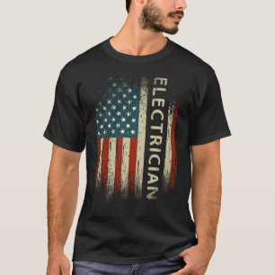 T-shirt Drapeau américain d'électricien patriotique