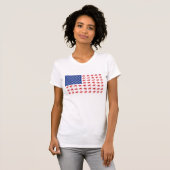 T-shirt Drapeau américain des chevaux patriotiques (Devant entier)