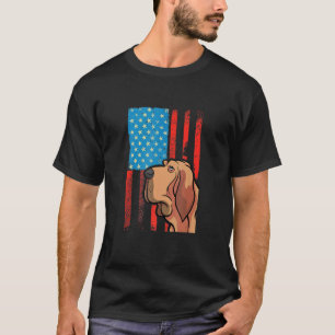 T-shirt Drapeau américain des États-Unis Chien patriotiqu