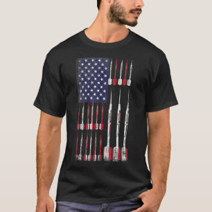 T-shirt Drapeau américain des fléchettes