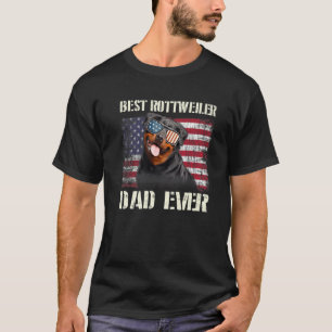T-shirt Drapeau américain des hommes meilleur Rottweiler