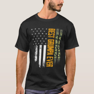 T-shirt Drapeau américain des Mens Vintage Meilleur Grumpa