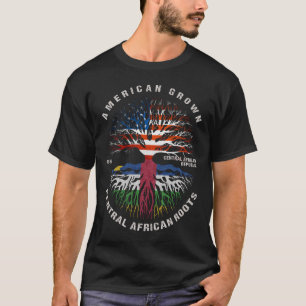 T-shirt Drapeau américain des racines centrafricaines