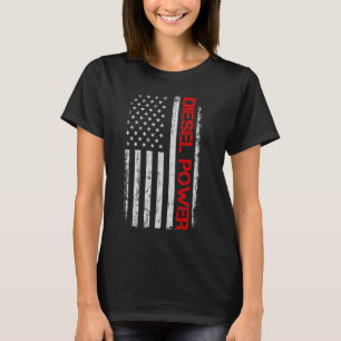 T-shirt Drapeau américain Diesel Mécanique Truc Vintage