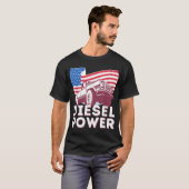 T-shirt Drapeau américain Diesel Power - Diesel Mechanic P (Devant entier)