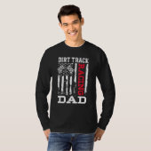 T-shirt Drapeau américain Dirt Track Racing Papa Race Drap (Devant entier)