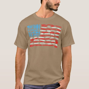 T-shirt Drapeau américain Disc Golf Usa Old Glory Graphiqu