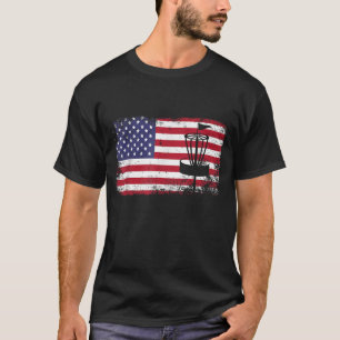 T-shirt drapeau américain disque golf drapeau usa disque g