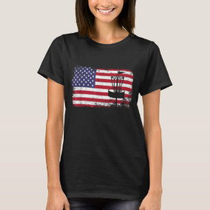 T-shirt drapeau américain disque golf drapeau usa disque g