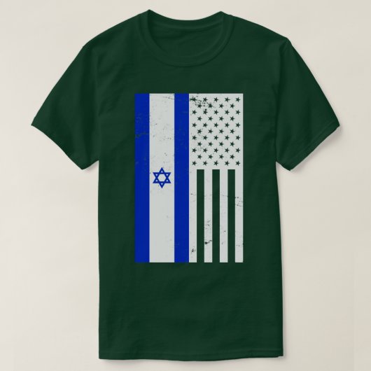 T-shirt Drapeau Américain D'Israël (Design devant)