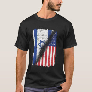 T-shirt Drapeau américain d'Israël Fierté israélienne Isra