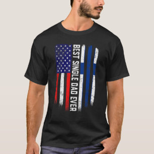 T-shirt Drapeau Américain & Drapeau Finlande Meilleur Papa