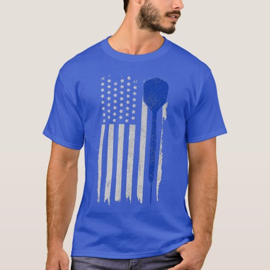 T-shirt Drapeau américain Drapeau patriotique Joueur fléch (Devant)
