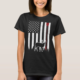 T-shirt Drapeau américain Drapeau USA Chasse Chasse aux Ce