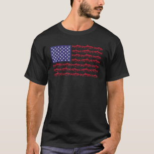 T-shirt Drapeau américain drôle de pêche hommes garçons 4