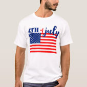 T-shirt Drapeau américain du 4 juillet (Devant)