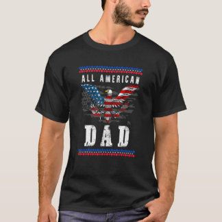 T-shirt Drapeau américain du 4 juillet drôle pour papa