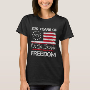 T-shirt Drapeau américain du 4 juillet vintage 250 ans 177