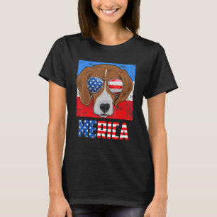T-shirt Drapeau américain du chien beagle Patriotic 4 juil