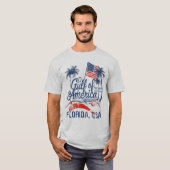 T-shirt Drapeau américain du golfe des États-Unis 2025 Flo (Devant entier)