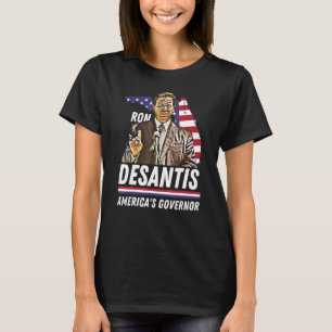 T-shirt Drapeau américain du gouverneur de l'Amérique Ron
