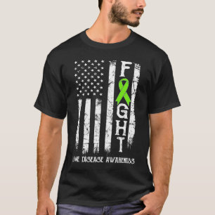 T-shirt Drapeau américain du guerrier de la maladie de Lym