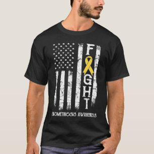 T-shirt Drapeau américain du guerrier de l'endométriose