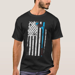 T-shirt Drapeau américain du hockey sur glace