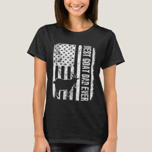 T-shirt Drapeau américain du meilleur papa de chèvre