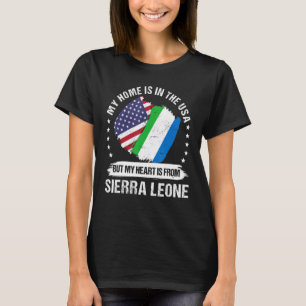 T-shirt Drapeau américain du Patriote Sierra Leone Racines