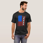 T-shirt Drapeau américain du Texas (Devant entier)