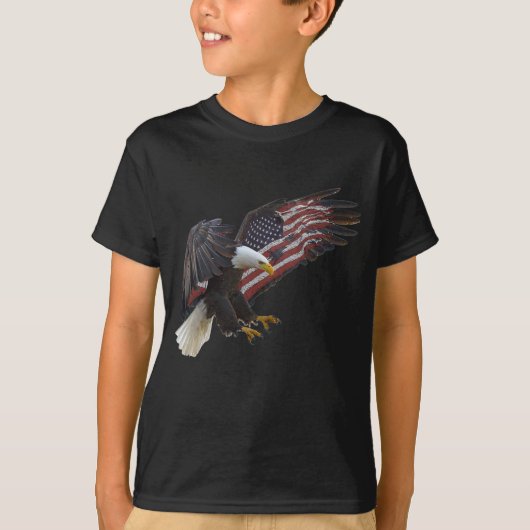 T-shirt Drapeau américain Eagle Drapeau américain 4 juille (Devant)