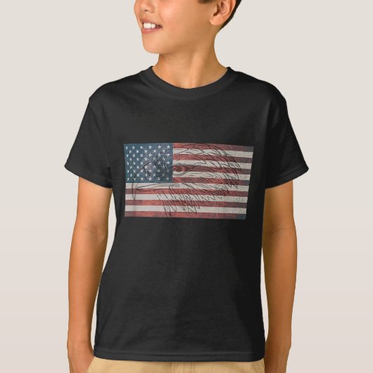 T-shirt Drapeau américain Eagle USA (Devant)
